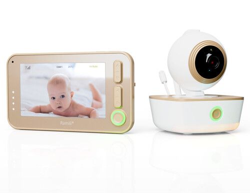 Video baby monitor Ramili Baby RV1300RC gold/white