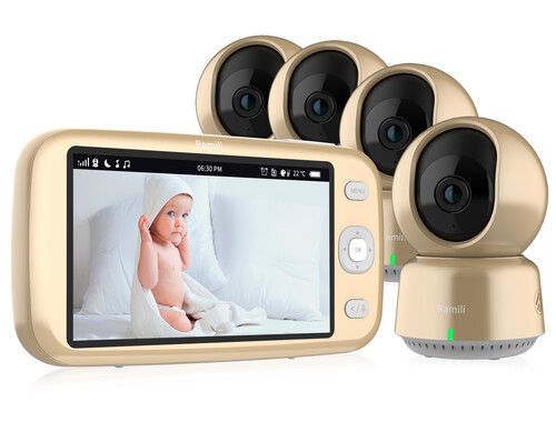 Video baby monitor Ramili Baby RV1600X4 gold color