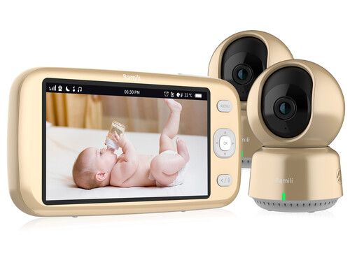 Video baby monitor Ramili Baby RV1600X2 gold color