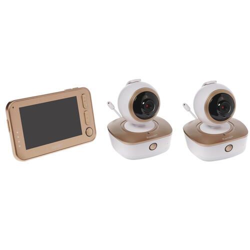 Video baby monitor Ramili Baby RV1300X2 gold/white